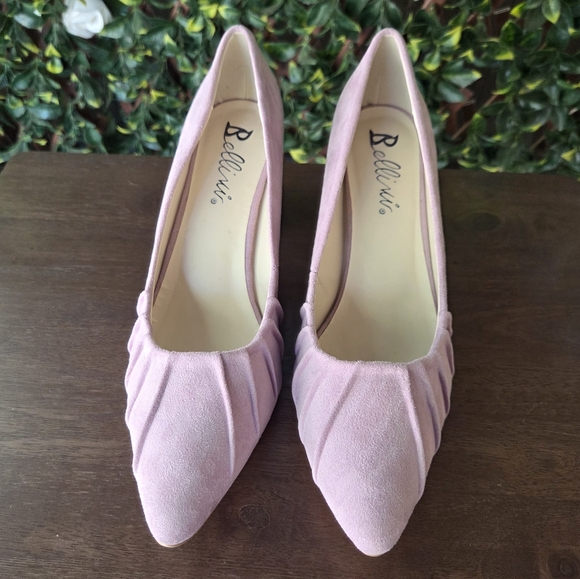 Bellini Vinnie Pleated Block Heel Pump  Lavender Purple Women Size 11 EUC *Flaw* - Picture 3 of 14